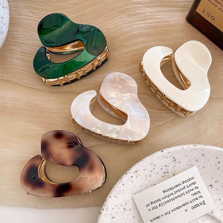 „Advanced Sense“ acto rūgšties netaisyklingo stiliaus plaukų segtukas moterims, pusiau surišamas, elegantiškas ryklio segtukas, metalinis plaukų segtukas, galvos apdangalas