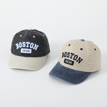 Határokon átnyúló forrásból származó koreai gyerek sapka hímzett betűkkel fiú napsapka baba női varrással mosott baseballsapka