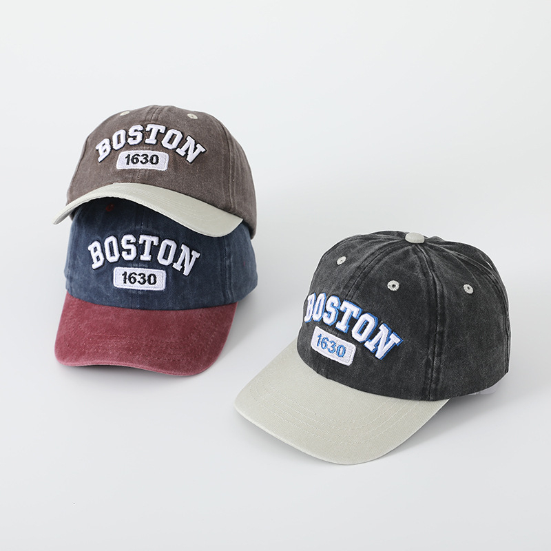 Határokon átnyúló forrásból származó koreai gyerek sapka hímzett betűkkel fiú napsapka baba női varrással mosott baseballsapka