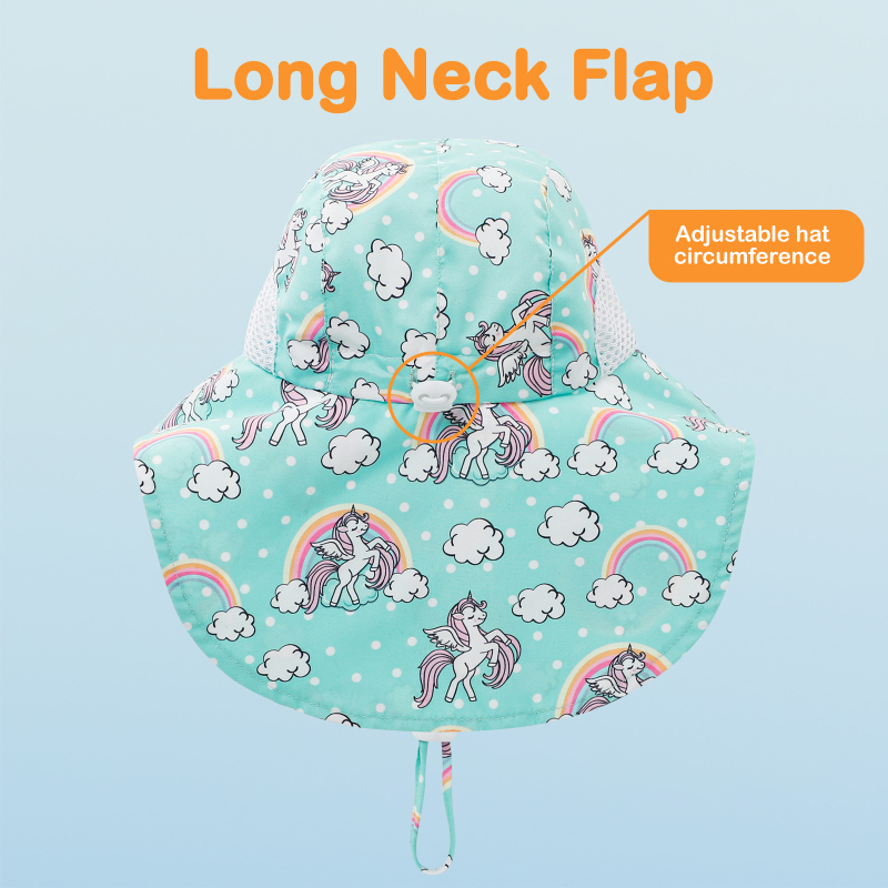 Pălărie de soare pentru copii din Europa și America, cu plasă laterală, pălărie de soare pentru comerț exterior, șal de protecție solară Amazon, design original european și american