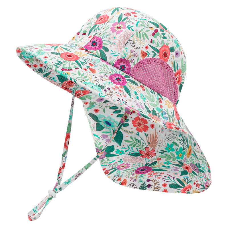 Pălărie de soare pentru copii din Europa și America, cu plasă laterală, pălărie de soare pentru comerț exterior, șal de protecție solară Amazon, design original european și american