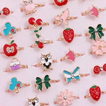 Παιδικό κοστούμι δαχτυλιδιών από κράμα αλουμινίου για κορίτσια, εξαιρετικό κουτί αγάπης, ρυθμιζόμενο δαχτυλίδι, σετ 36 τεμαχίων, μεικτό υλικό προστασίας του περιβάλλοντος