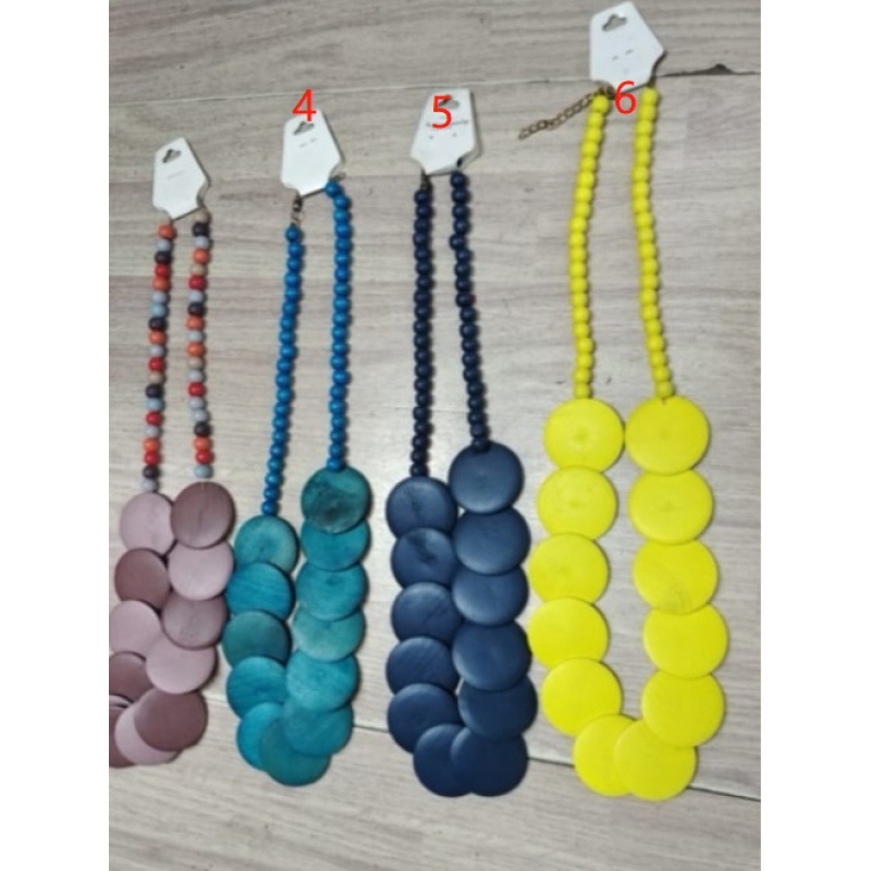 Boemska prekogranična europska i američka retro modna etnička stilska nova drvena ogrlica od perli, ženska ogrlica s perlama u pretjeranoj boji