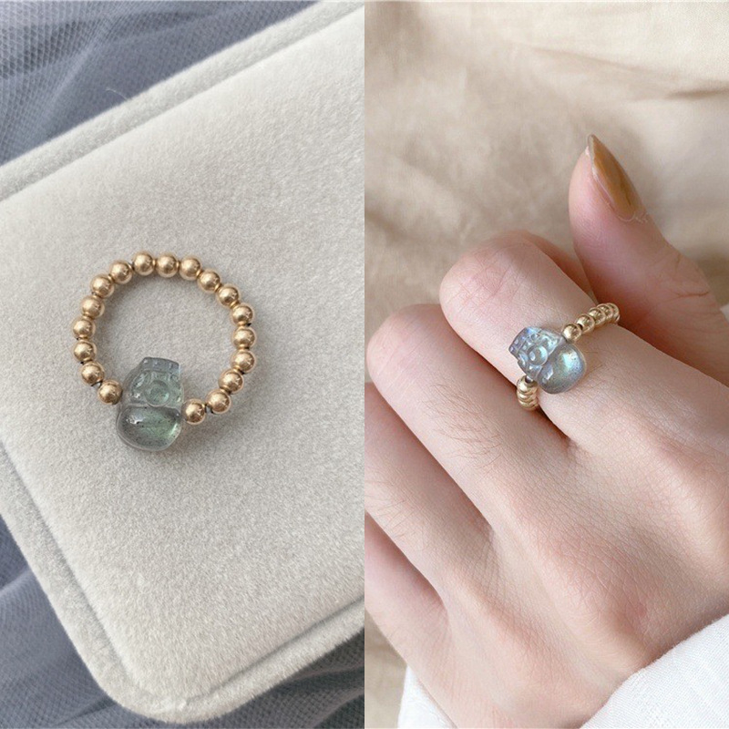 Ασημένιο δαχτυλίδι 925 με φυσικό κρύσταλλο που δεν ξεθωριάζει, γυναικείο ρετρό κομψό τυρκουάζ δαχτυλίδι χονδρικής για γυναίκες