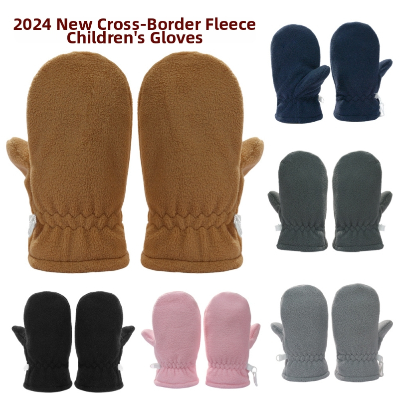 Uued piiriülesed lastekindad polaarfliisist beebikindad lisavad paksud ühevärvilised beebikindad talvekindad