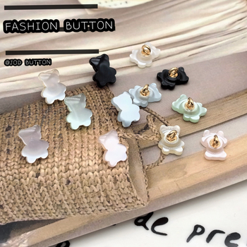 Mielas meškiuko sagų dervos metalo kombinacijos sagų švarkas megztinis megztinis paltas drabužių sagų galvos apdangalų dekoravimas