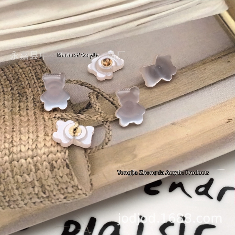 Сладко мече копче от смола метал комбинирано копче яке пуловер жилетка палто облекло копче шапка декорация