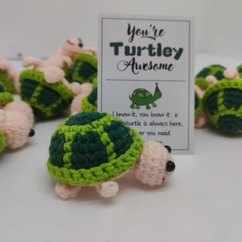 Νέο πλεκτό μπρελόκ μενταγιόν από μαλλί με πλεκτό σχέδιο για μικρά ζωάκια, κρεμαστά στολίδια Little Turtle