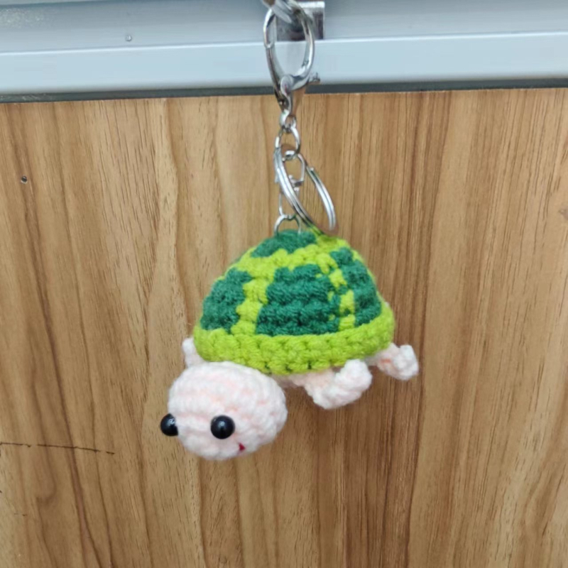 Νέο πλεκτό μπρελόκ μενταγιόν από μαλλί με πλεκτό σχέδιο για μικρά ζωάκια, κρεμαστά στολίδια Little Turtle