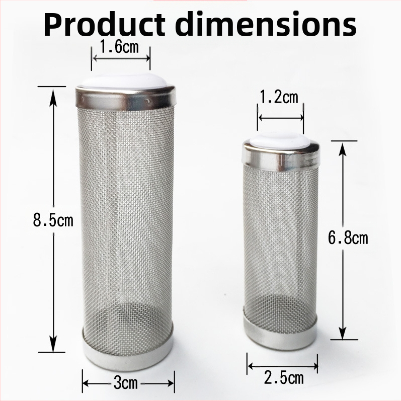 Защитен ръкав за вход за вода от неръждаема стомана, филтър за аквариум, филтърна цев, филтърна мрежа, обвивка за вход за вода, кристална мрежа за скариди