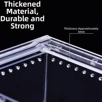 Акрилна интегрирана кутия за хранене, против изтичане на вода, катерене за домашни любимци, екологична кутия, паяк, рогата жаба, Shougong, змия, хранене на влечуги