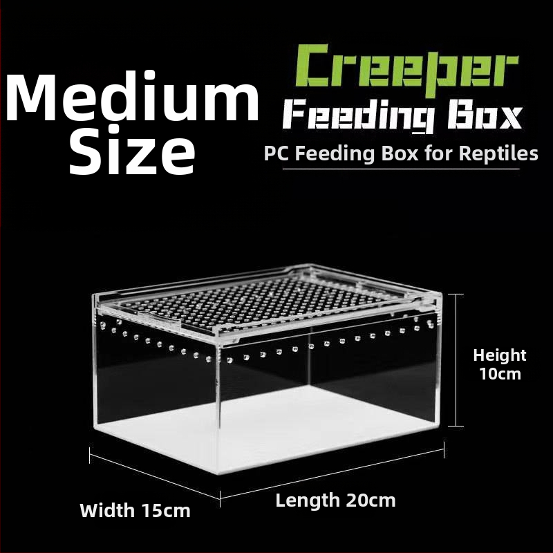 Акрилна интегрирана кутия за хранене, против изтичане на вода, катерене за домашни любимци, екологична кутия, паяк, рогата жаба, Shougong, змия, хранене на влечуги