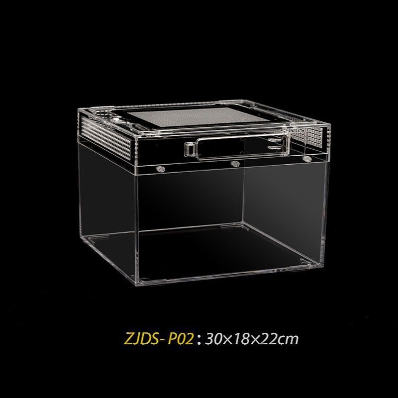 Акрилна интегрирана кутия за хранене, против изтичане на вода, катерене за домашни любимци, екологична кутия, паяк, рогата жаба, Shougong, змия, хранене на влечуги