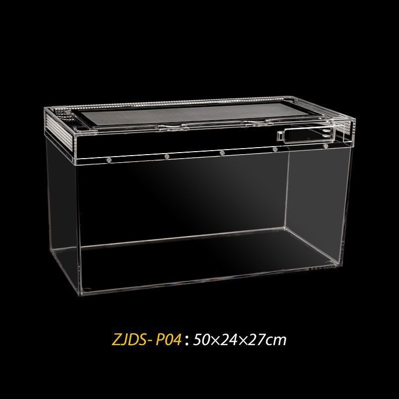 Акрилна интегрирана кутия за хранене, против изтичане на вода, катерене за домашни любимци, екологична кутия, паяк, рогата жаба, Shougong, змия, хранене на влечуги