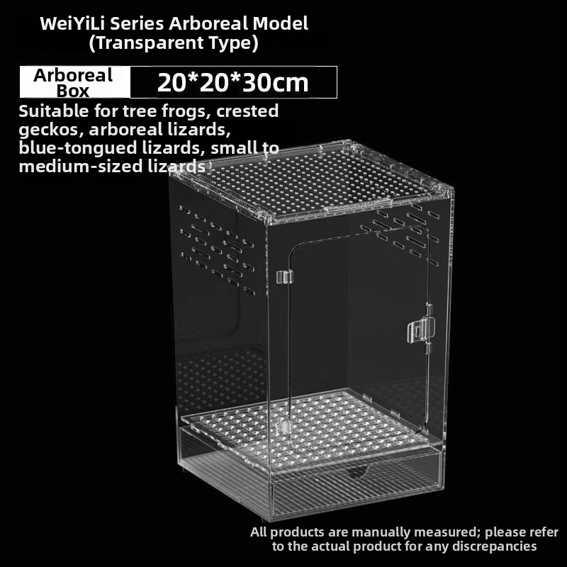 Акрилна интегрирана кутия за хранене, против изтичане на вода, катерене за домашни любимци, екологична кутия, паяк, рогата жаба, Shougong, змия, хранене на влечуги