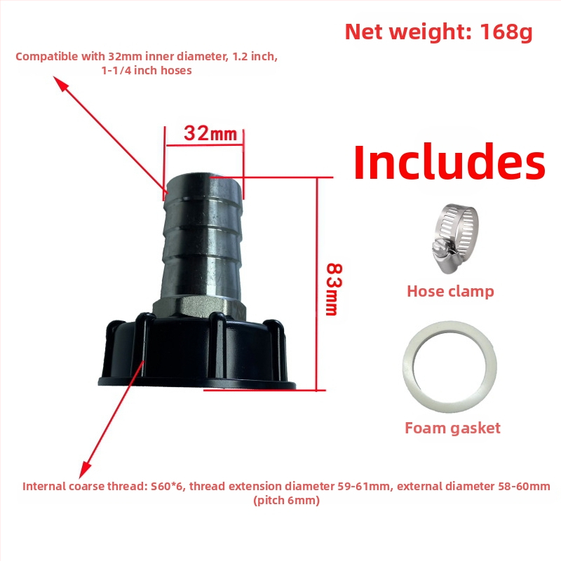 Skābes un sārmu izturīgi eļļas izturīgi tonnu mucas savienojumi tonnu mucas savienojums tonnu mucas nerūsējošā tērauda savienojums reduktora savienojums 4 minūtes 6 minūtes 1 colla 32