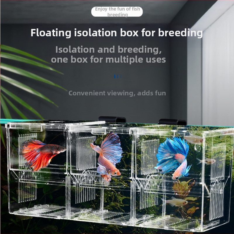 Kalapaagi inkubatsiooni isolatsioonikast, pumpamisplaadi tüüpi läbipaistev aretuskast, akvaariumi koorumiskast, betta kalakast, konksuga emakast