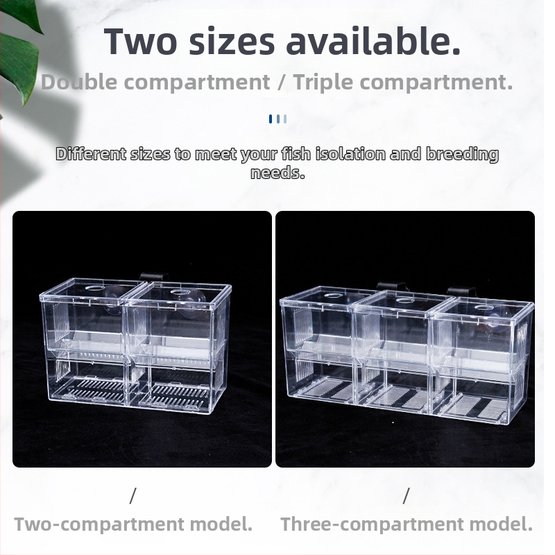 Изолационна кутия за инкубация на аквариум, прозрачна кутия за размножаване тип помпена плоча, кутия за люпене на аквариум, кутия за рибки Бета, кутия за майка с кука