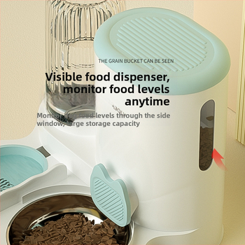 Naminių gyvūnėlių maitinimas ir vandens maitinimas „viskas viename“ vandens dozatorius iš nerūdijančio plieno šunų maisto dubenėlis katėms ryžių dubenėlis maitinimas vanduo geriamasis vanduo naminių gyvūnėlių reikmenys