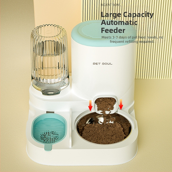 Naminių gyvūnėlių maitinimas ir vandens maitinimas „viskas viename“ vandens dozatorius iš nerūdijančio plieno šunų maisto dubenėlis katėms ryžių dubenėlis maitinimas vanduo geriamasis vanduo naminių gyvūnėlių reikmenys