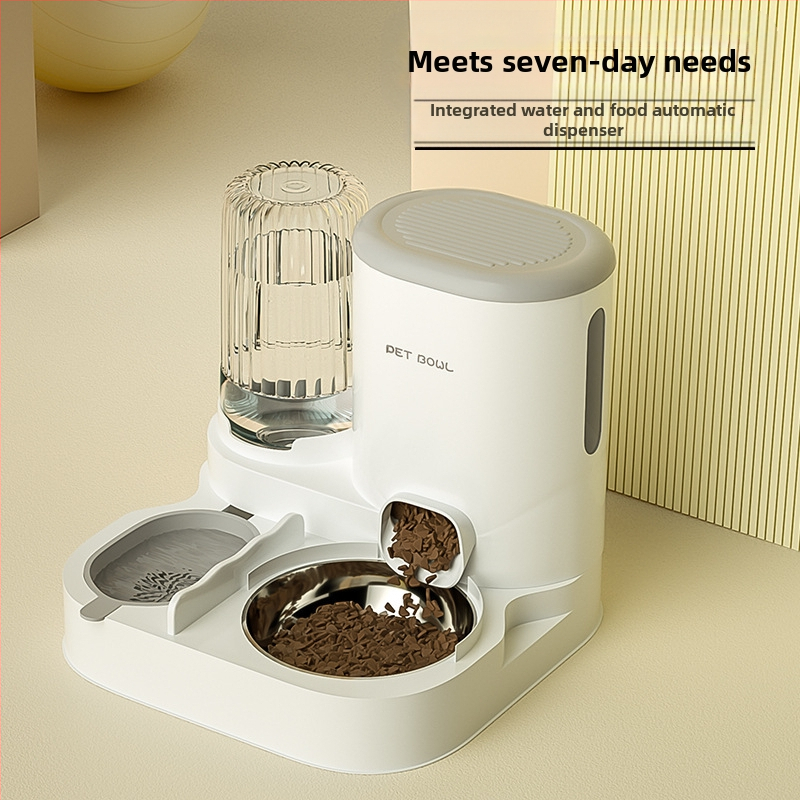 Naminių gyvūnėlių maitinimas ir vandens maitinimas „viskas viename“ vandens dozatorius iš nerūdijančio plieno šunų maisto dubenėlis katėms ryžių dubenėlis maitinimas vanduo geriamasis vanduo naminių gyvūnėlių reikmenys