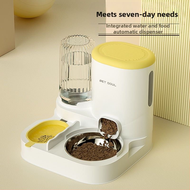 Naminių gyvūnėlių maitinimas ir vandens maitinimas „viskas viename“ vandens dozatorius iš nerūdijančio plieno šunų maisto dubenėlis katėms ryžių dubenėlis maitinimas vanduo geriamasis vanduo naminių gyvūnėlių reikmenys