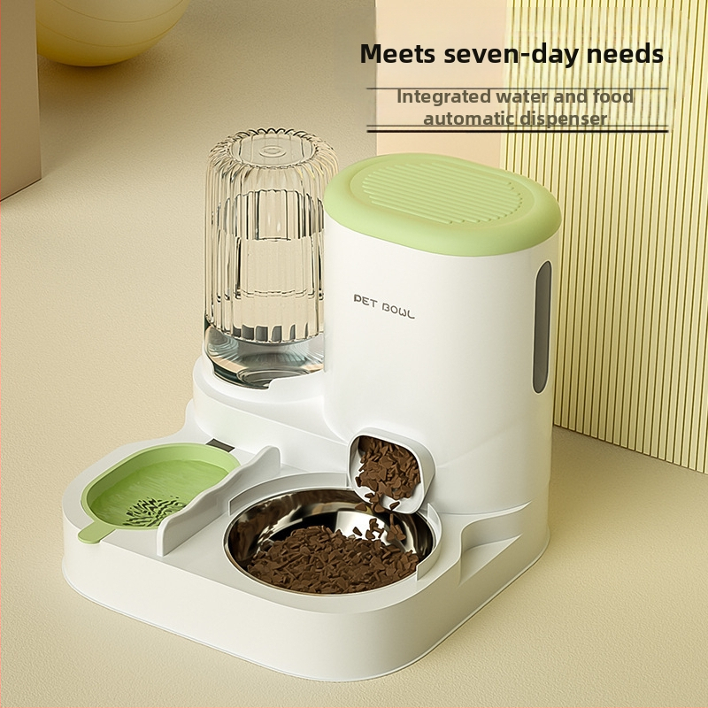 Naminių gyvūnėlių maitinimas ir vandens maitinimas „viskas viename“ vandens dozatorius iš nerūdijančio plieno šunų maisto dubenėlis katėms ryžių dubenėlis maitinimas vanduo geriamasis vanduo naminių gyvūnėlių reikmenys