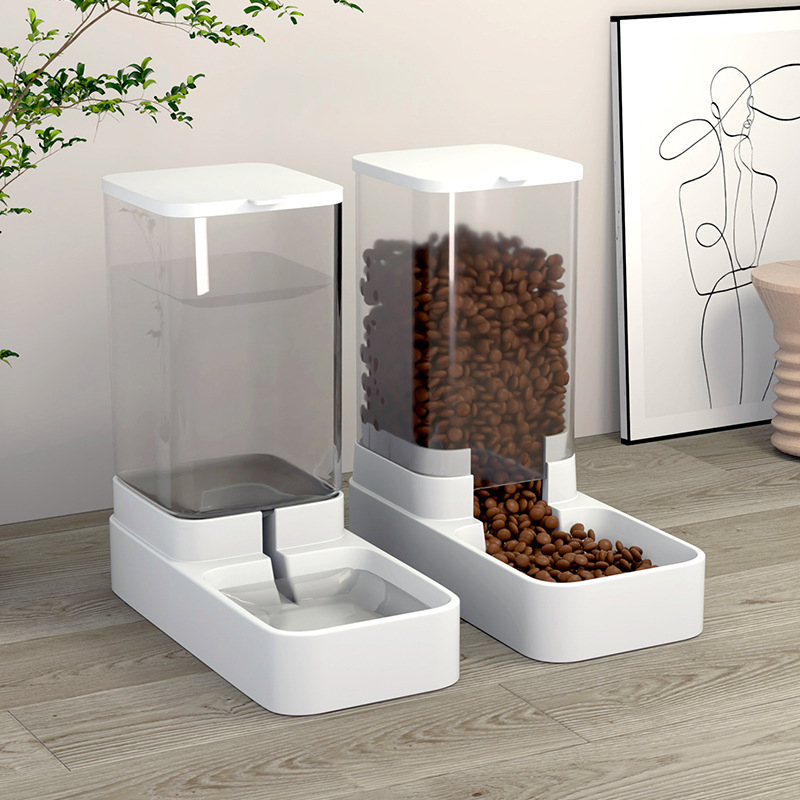 Naminių gyvūnėlių maitinimas ir vandens maitinimas „viskas viename“ vandens dozatorius iš nerūdijančio plieno šunų maisto dubenėlis katėms ryžių dubenėlis maitinimas vanduo geriamasis vanduo naminių gyvūnėlių reikmenys