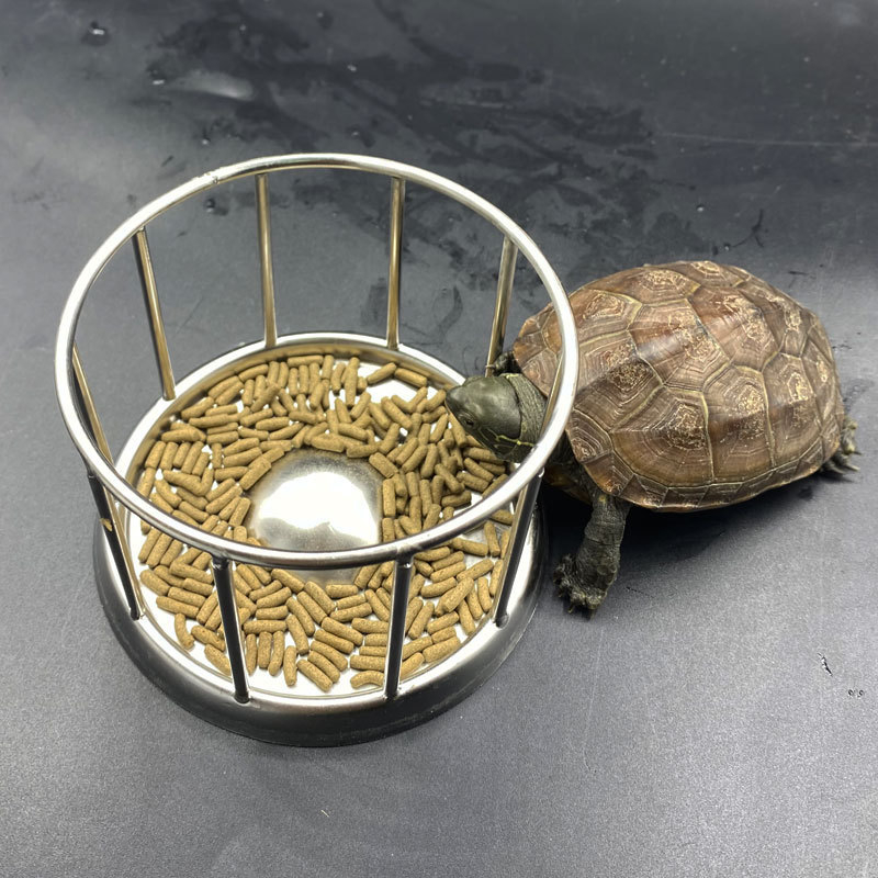 Кутия за хранене на костенурки, хранилка за храна, купа за храна от неръждаема стомана 304, катереща се купа за храна за домашни любимци, предназначена за трансгранично хранене, на склад