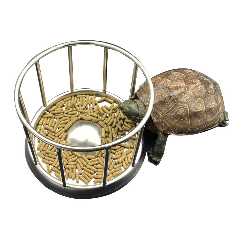 Кутия за хранене на костенурки, хранилка за храна, купа за храна от неръждаема стомана 304, катереща се купа за храна за домашни любимци, предназначена за трансгранично хранене, на склад