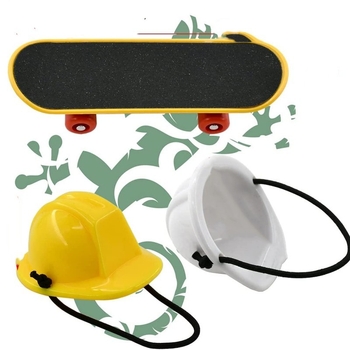 Amazon горещо продавана каска за домашни любимци, скейтборд, комплект от 3 части, шапка за домашни любимци, предпазна каска, играчка за хамстер, гущер, папагал