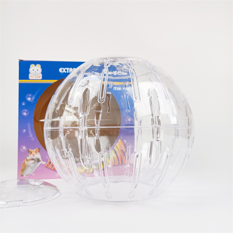 Žiurkėno vidutinio dydžio permatomas bėgimo kamuolys 18 cm Auksinis lokys nykštukinis kamuolys ežiukas medaus maišelis voverės viršutiniai drabužiai