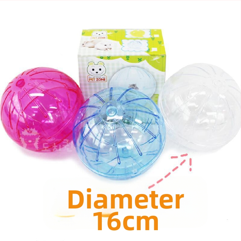 Прозрачна топка за бягане за хамстер, средна, 18 см, Златна мечка, топка джудже, таралеж, торбичка с мед, катерица, играчка, връхно облекло