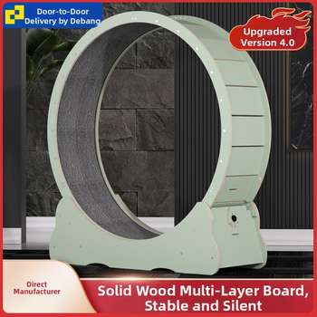 4.0 medžio masyvo spalvos kačių bėgimo takelis, kačių laipiojimo stovas, nutildytas kačių bėgimo ratas, sportiniai fitneso žaislai, skirti savigydai