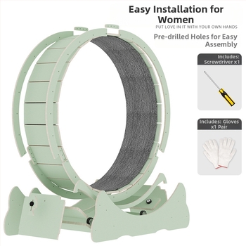 4.0 medžio masyvo spalvos kačių bėgimo takelis, kačių laipiojimo stovas, nutildytas kačių bėgimo ratas, sportiniai fitneso žaislai, skirti savigydai