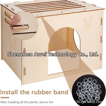 1 komplekt puidust küüliku peidupaika, küülikumaja ja peidupaika, puidust küülikumaja