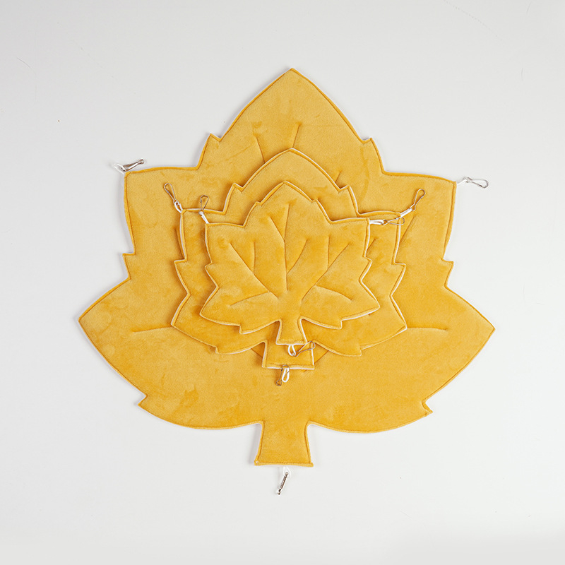 Ji Zizi naminių gyvūnėlių katės, triušio, keturių metų laikų universalus klevo lapo kilimėlis, kurį galima pakabinti, mažų augintinių hamakas, žiurkėno lizdo kilimėlis, sutirštintas