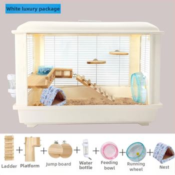 Πολυτελές κλουβί για χάμστερ 60 λίτρων υψηλής ποιότητας ακρυλικό πιάτο εξωραϊσμού χρυσή αρκούδα διαφανές κλουβί με βάση ρουτίνης για κοτόπουλο φθηνό κλουβί