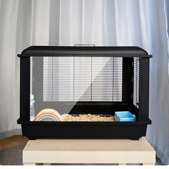 Πολυτελές κλουβί για χάμστερ 60 λίτρων υψηλής ποιότητας ακρυλικό πιάτο εξωραϊσμού χρυσή αρκούδα διαφανές κλουβί με βάση ρουτίνης για κοτόπουλο φθηνό κλουβί