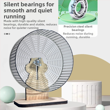 Žiurkėno bėgimo ratas „Mute“, 24 cm, didelis volelis, auksinis lokys, bėgimo reikmenys, naminių gyvūnėlių reikmenys, bėgikas, kraštovaizdžio žaislas