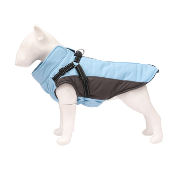 Uus puuvillase voodriga koeramantel, soe talve-, tuulekindel ja öösiti helkurvest, eksklusiivne lemmikloomatarvete valik.