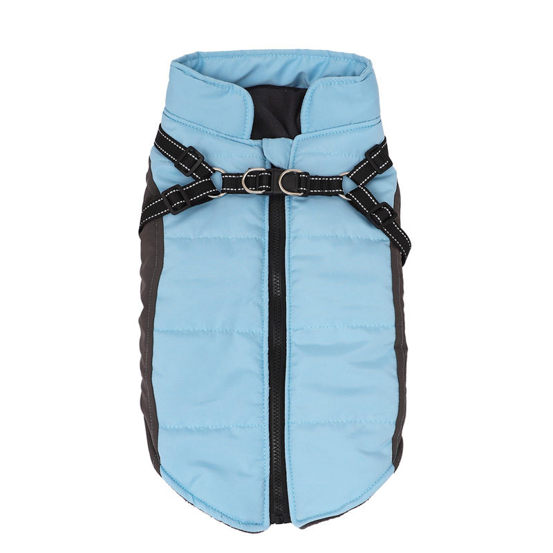 Uus puuvillase voodriga koeramantel, soe talve-, tuulekindel ja öösiti helkurvest, eksklusiivne lemmikloomatarvete valik.