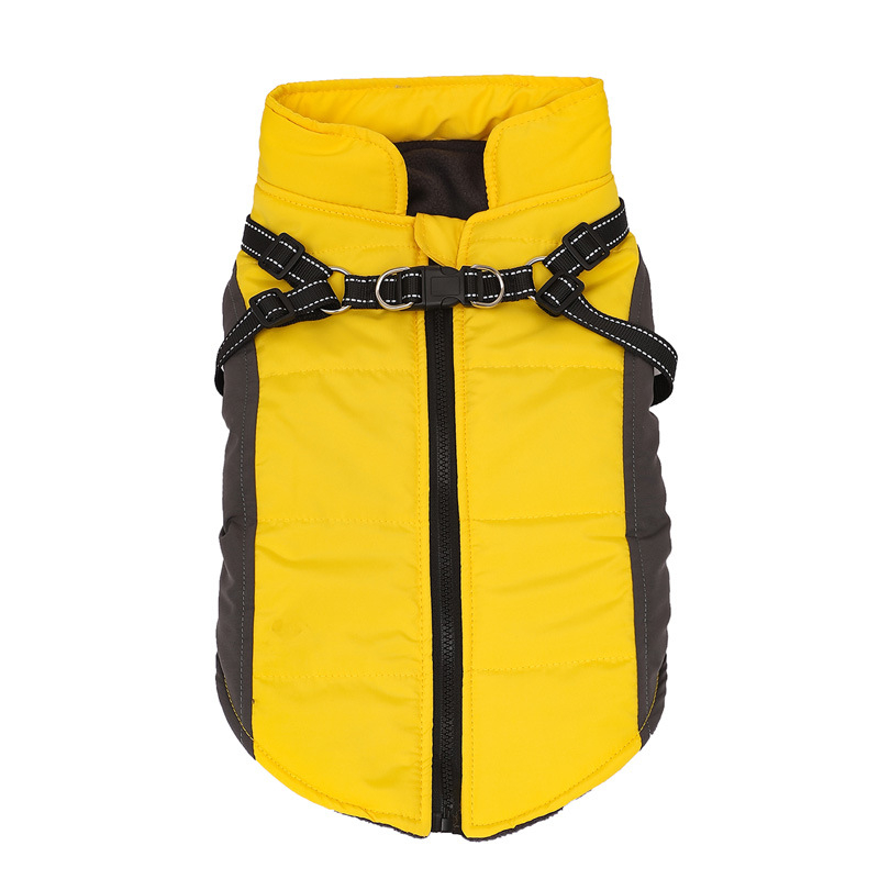 Uus puuvillase voodriga koeramantel, soe talve-, tuulekindel ja öösiti helkurvest, eksklusiivne lemmikloomatarvete valik.