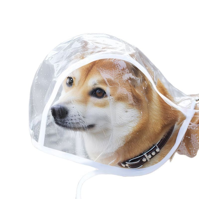 Koera vihmakeep saab välja tõmmata, lemmikloomade õuetarbed, veekindel, vihmakindel, tuulekindel, läbipaistev, kõikehõlmav, kutsikale helkur