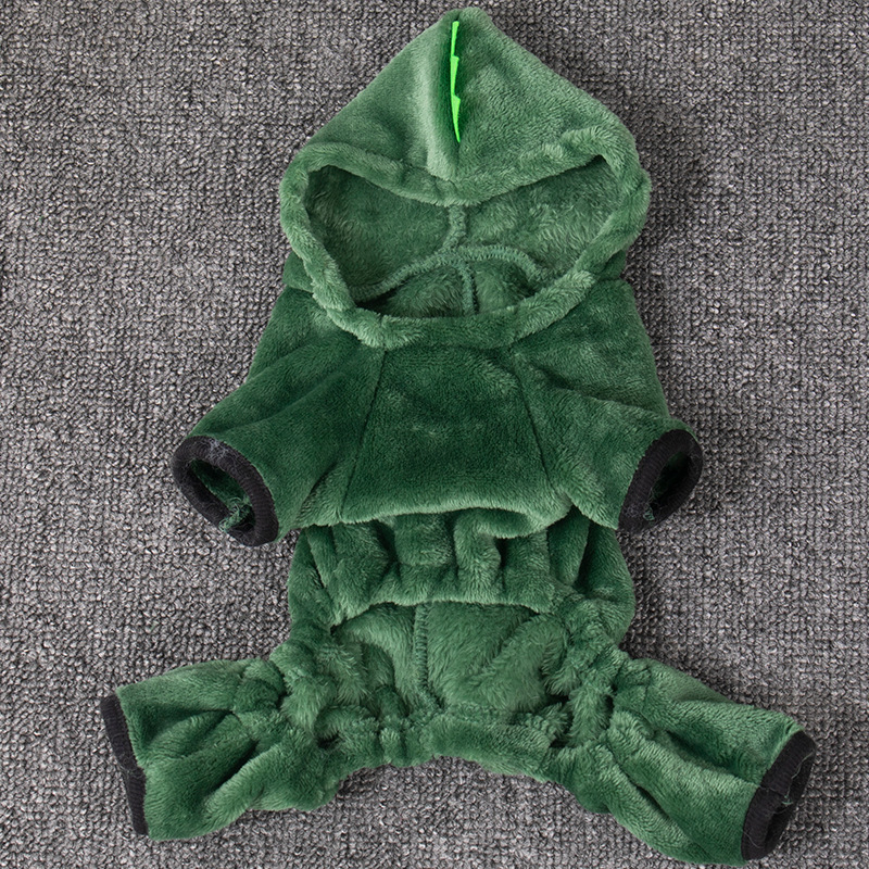 Piiriülesed lemmikloomade riided sügiseks ja talveks korallfliisist koerariided dinosauruste ümberkujundamise riided kassidele väikestele koertele universaalsed riided