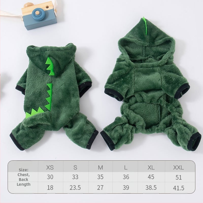 Piiriülesed lemmikloomade riided sügiseks ja talveks korallfliisist koerariided dinosauruste ümberkujundamise riided kassidele väikestele koertele universaalsed riided