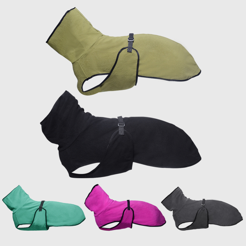 Piiriülesed Amazoni uued lemmikloomariided Polar fliisist paksendatud soojad koerariided kapuutsiga ühevärviline lemmikloomade dressipluus