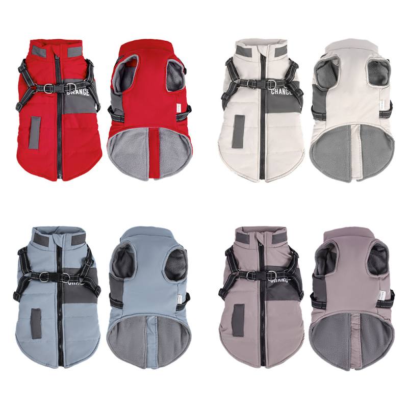 Uued sügis- ja talvelemmiriided väikesele koerale, veekindlad, paksendatud soojad koerariided, helkurrihmaga koerariided, hulgimüük