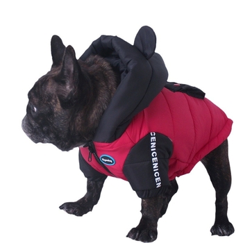 Tiigerkoer Talvine külmakindel veepritsmetega lemmikloom Fadou Bago buldog Soe pehme armas kapuutsiga puuvill