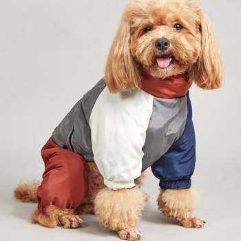 Naujas, spalvą atitinkantis, medvilninis žieminis paltas vidutinio dydžio ir didelių dydžių šunims, šilti ir patogūs, nuimami keturkojų drabužiai.